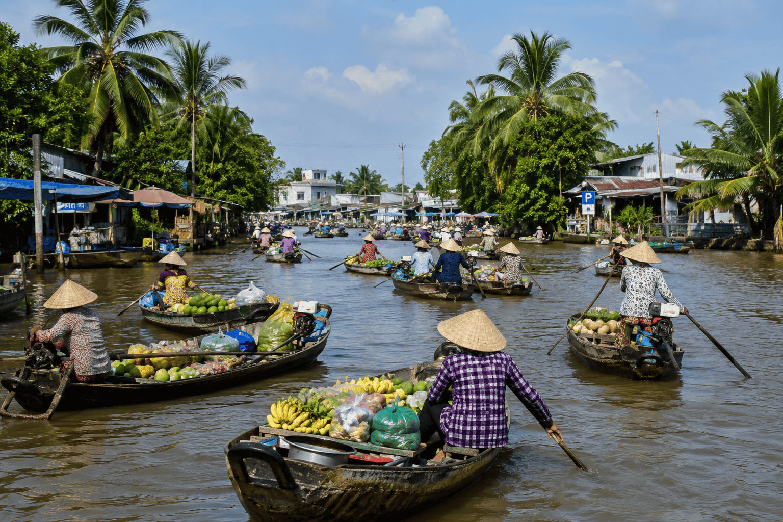 Marché flottant du Mékong, Vietnam - voyage sur mesure Vietnam