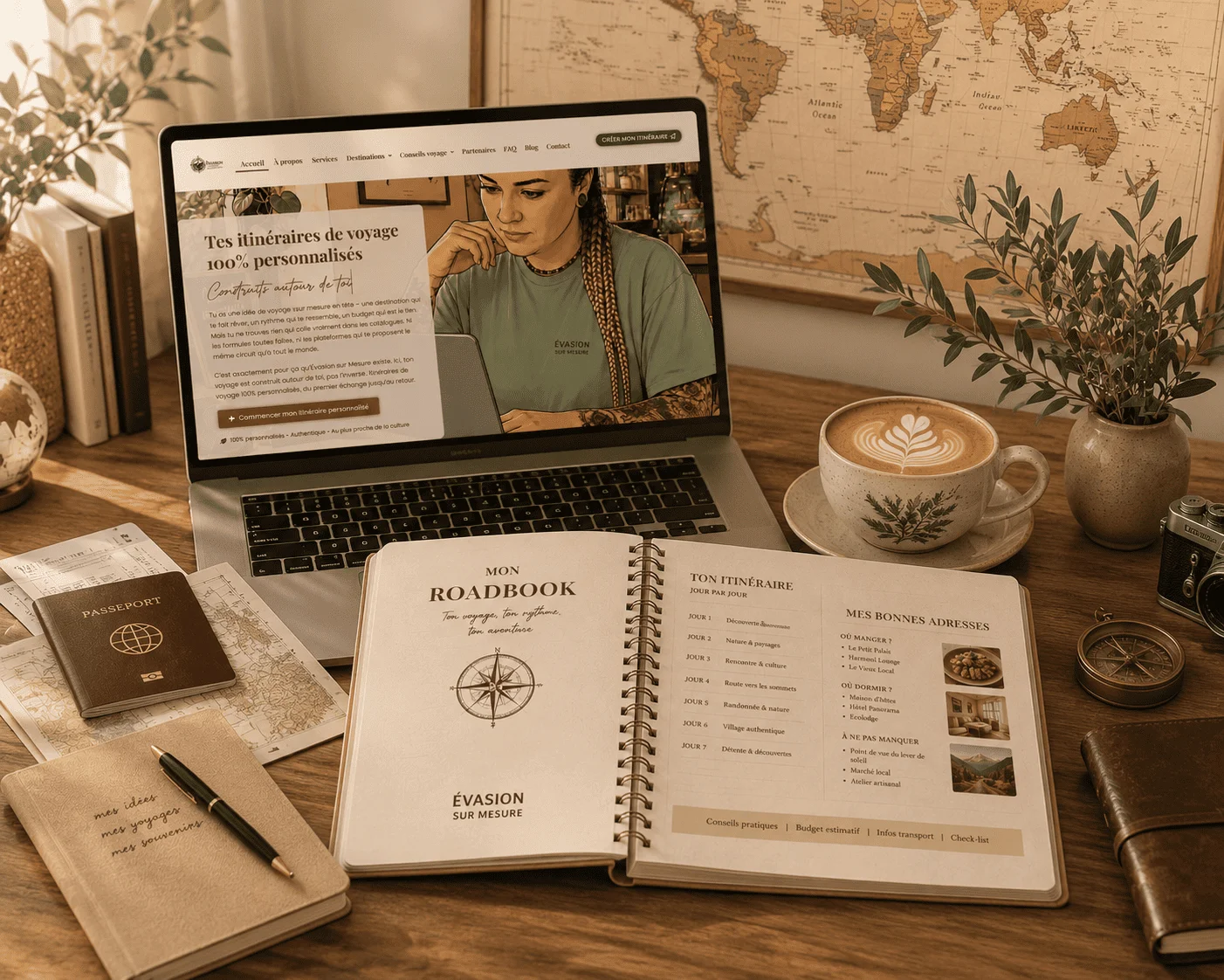 Exemple de roadbook Évasion sur Mesure — itinéraire personnalisé, bonnes adresses et conseils pratiques