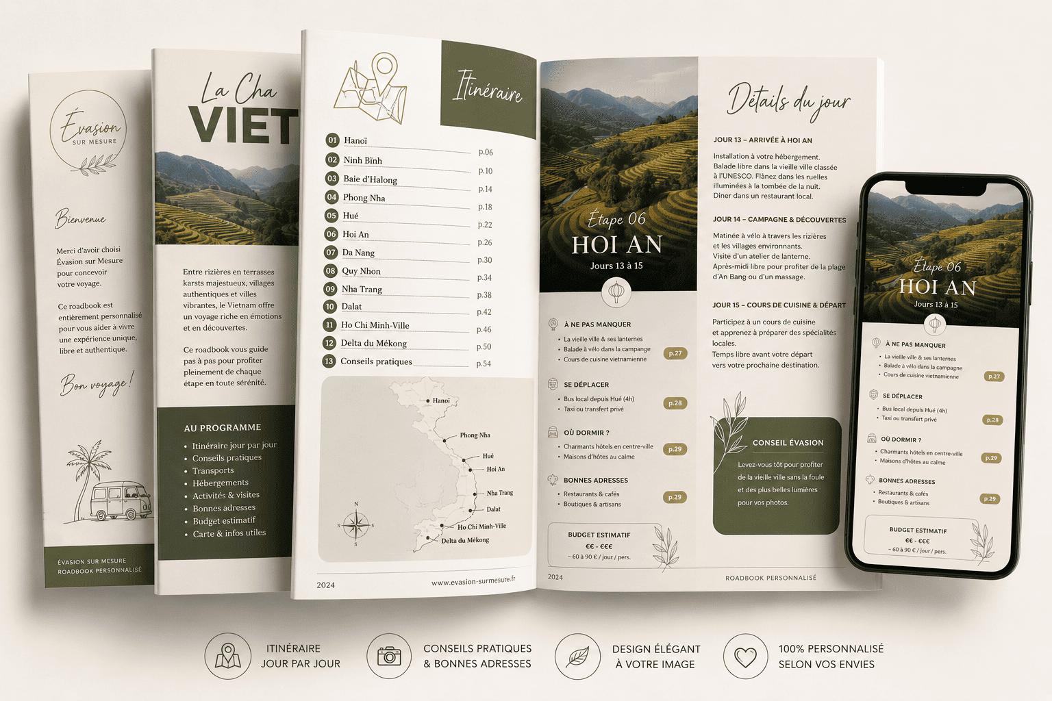 Roadbook Voyage personnalisé