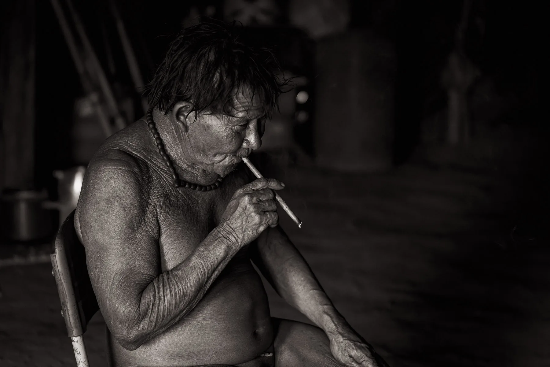 Portrait d'un ancien yanomami