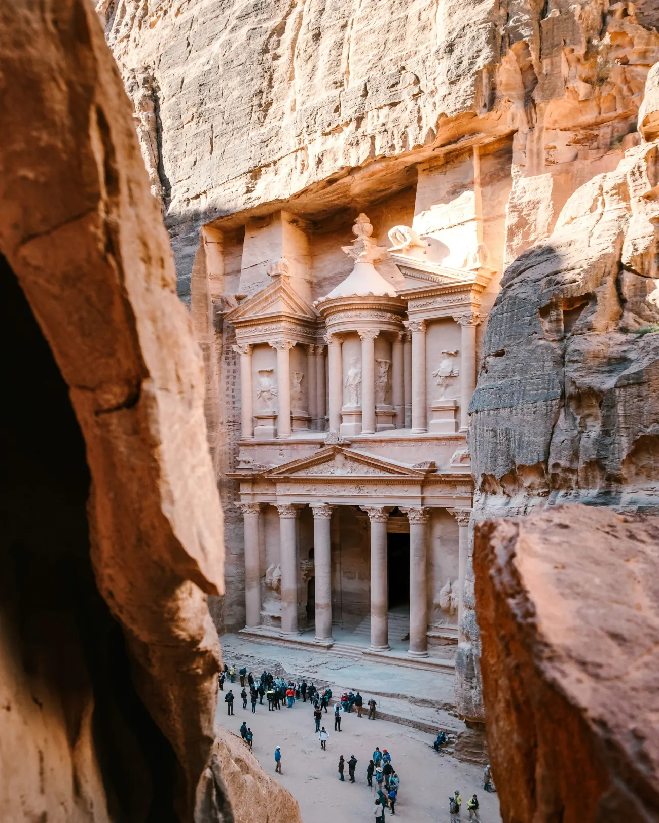 Le Siq, canyon étroit menant à Petra, en Jordanie